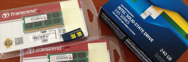 MacBook Proのメモリ増設とSSD化さらにwin7のインストール
